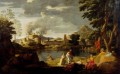 Nicolas Landscape With Orpheus And Eurydice classical painter Nicolas Poussin